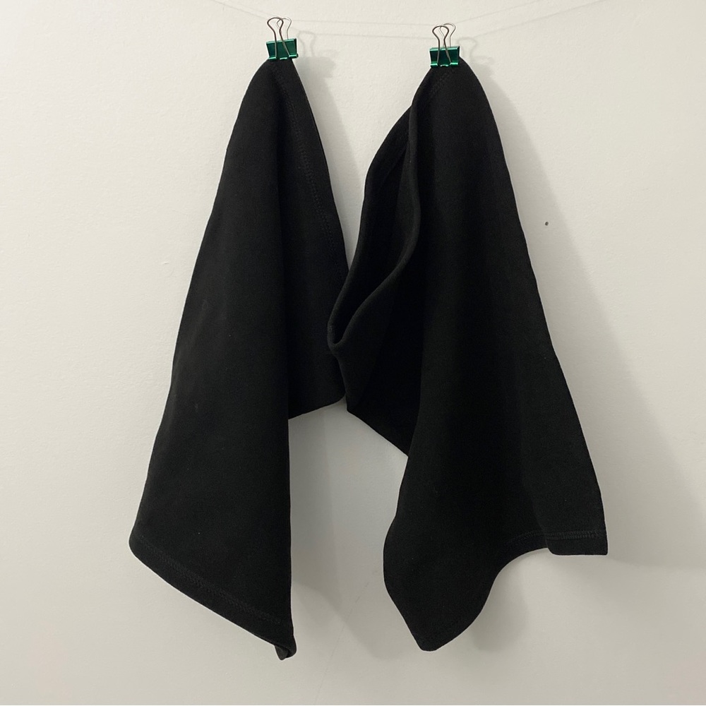 Lot of 2 black neck warmer. No labels. See pictures for sizing. Like new.